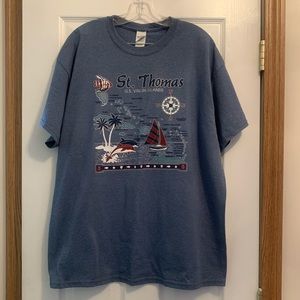 St. Thomas U.S. Virgin Islands light blue tshirt